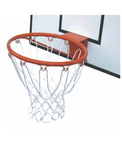 CANESTRO BASKET – PALLACANESTRO REGOLAMENTARE ANELLO RINFORZATO + RETINA 6 MM
